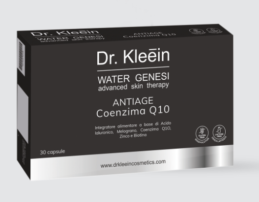 Dr. Kleein Antiage Coenzima Q10 è un integratore alimentare Contro i Segni dell'Invecchiamento 30 cps